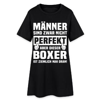 Boxer - Frauen T-Shirt-Kleid - Schwarz - Vorne