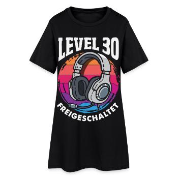 Level 30 Freigeschaltet Gamer - Frauen T-Shirt-Kleid - Schwarz - Vorne