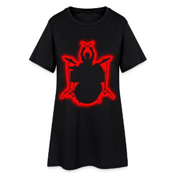 Tambours Tambours Enfants Hommes Tambours - Robe T-shirt Femme - noir - Devant
