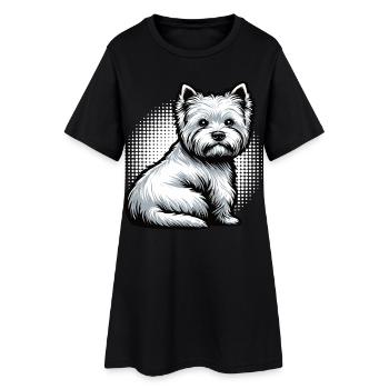 Propriétaire de Westie Westie Terrier des Highlands - Robe T-shirt Femme - noir - Devant