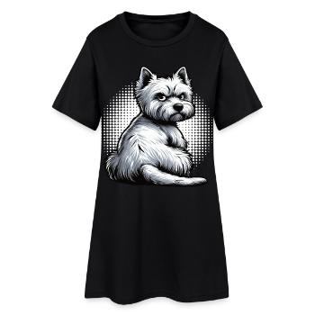Propriétaire de Westie Westie Terrier des Highlands - Robe T-shirt Femme - noir - Devant