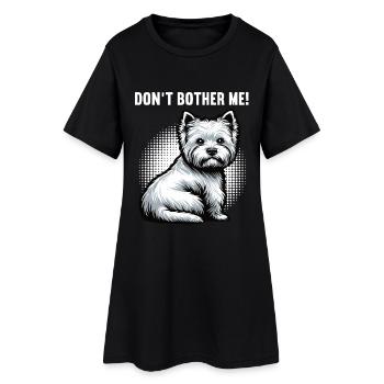 Ne me dérange pas Westie, terrier highland de l’Ouest - Robe T-shirt Femme - noir - Devant