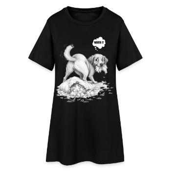 Worth It – Guilty Dog Pillow Disaster - Women’s T-Shirt Dress - black - Front