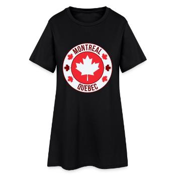 Montreal Quebec Maple Crest - Women’s T-Shirt Dress - black - Front