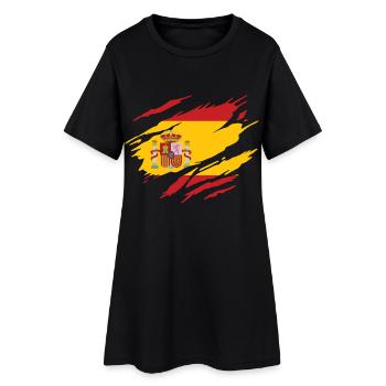 Spain, Spanish flag - Women’s T-Shirt Dress - black - Front