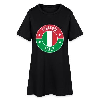 Syracuse Italy Retro Badge - Women’s T-Shirt Dress - black - Front