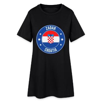 Cercle de blason de Zadar Croatia - Robe T-shirt Femme - noir - Devant