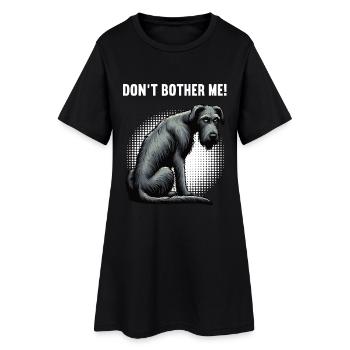 Ne me dérange pas, Propriétaire de chien de loups-loup irlandais - Robe T-shirt Femme - noir - Devant