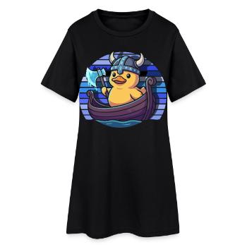 Motifs drôles de canards Citons amoureux de canards - Robe T-shirt Femme - noir - Devant