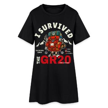 I Survived the GR20 corse cadeau randonnée - Robe T-shirt Femme - noir - Devant