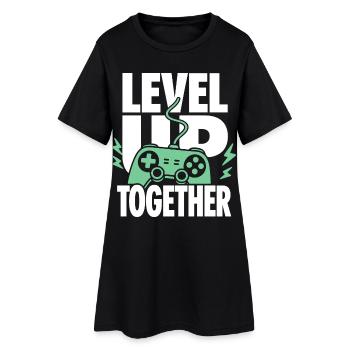 Manette de jeu Level Up Together - Robe T-shirt Femme - noir - Devant
