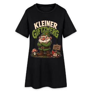 Kleiner Giftzwerg – Frecher Humor Spruch - Frauen T-Shirt-Kleid - Schwarz - Vorne