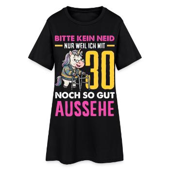 Mit 30 Noch So Gut Aussehe - Frauen T-Shirt-Kleid - Schwarz - Vorne