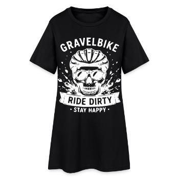 Randonnée Skull Dirty à vélo de gravier - Robe T-shirt Femme - noir - Devant