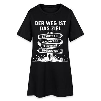 Weg Ist Ziel Signpost Abenteuer - Frauen T-Shirt-Kleid - Schwarz - Vorne