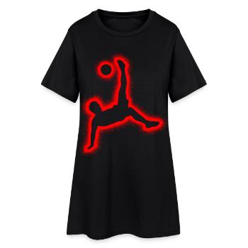 Fußballer Fußballspieler Kinder Jungen Fußball - Frauen T-Shirt-Kleid - Schwarz - Vorne