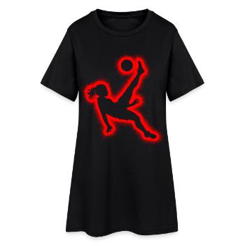 Footballeur Footballeur Football Féminin Football féminin - Robe T-shirt Femme - noir - Devant