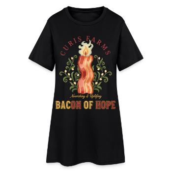 Breakfast Bacon Of Hope Brunch Café Drôle - Robe T-shirt Femme - noir - Devant