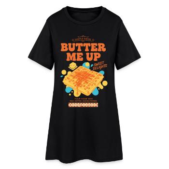 Le petit-déjeuner me gratte Brunch drôle Café Bacon - Robe T-shirt Femme - noir - Devant