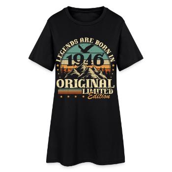 Legends 1946 Vintage 80th Birthday Gift - Women’s T-Shirt Dress - black - Front