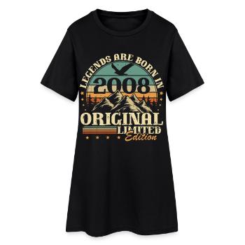 Cadeau d’anniversaire Legends 2008 Vintage 2008 - Robe T-shirt Femme - noir - Devant