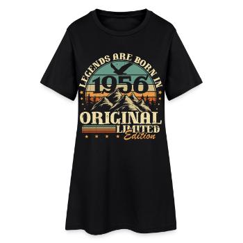 Cadeau d’anniversaire Legends 1956 Vintage 70 - Robe T-shirt Femme - noir - Devant
