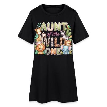 Tante du Sauvage - Robe T-shirt Femme - noir - Devant