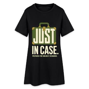 Au cas où – Humour pour les voyageurs - Robe T-shirt Femme - noir - Devant
