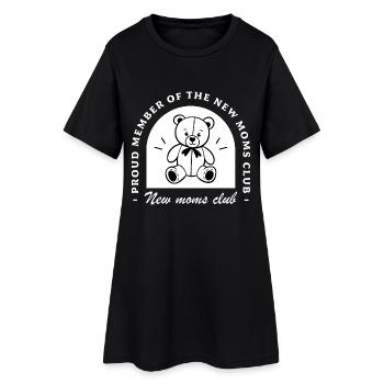 Club des nouvelles mamans - Robe T-shirt Femme - noir - Devant