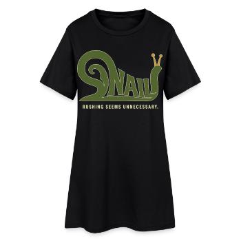 SNAIL – Humour sans hâte - Robe T-shirt Femme - noir - Devant