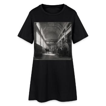 Lost Place Moose Art noir & blanc Crime animalier - Robe T-shirt Femme - noir - Devant