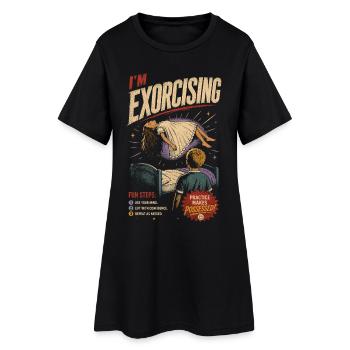 J’exorcise : humour d’auto-assistance - Robe T-shirt Femme - noir - Devant