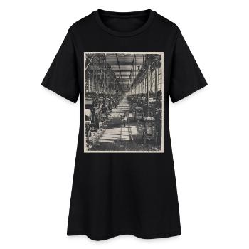 Lost Places Fox Retro Industrie Crime Animal - Robe T-shirt Femme - noir - Devant