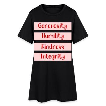 Valeurs - Robe T-shirt Femme - noir - Devant