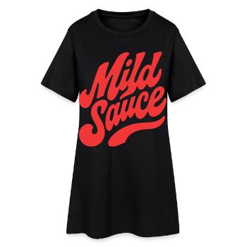 Script rétro de sauce sauvage - Robe T-shirt Femme - noir - Devant