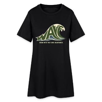 WAVE – Je nage avec le courant, mais à contrecœur - Robe T-shirt Femme - noir - Devant