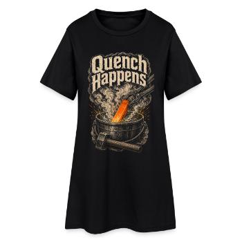 Blacksmith Blacksmith Farrier Quench Happens - Women’s T-Shirt Dress - black - Front