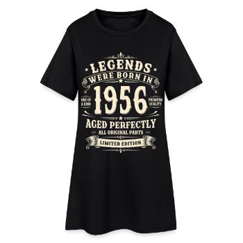 70th Birthday Gift 1956 Man Vintage Retro - Women’s T-Shirt Dress - black - Front