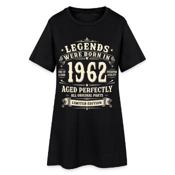 Cadeau pour son 64e anniversaire Homme Rétro vintage 1962 - Robe T-shirt Femme - noir - Devant