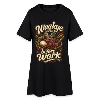 Ghana Ghanesisch Waakye avant le travail - Robe T-shirt Femme - noir - Devant