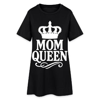 Mom Queen – Vintage Crown Statement Design - Robe T-shirt Femme - noir - Devant