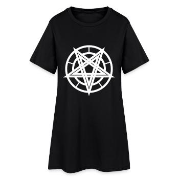 Pentagramme inversé - Robe T-shirt Femme - noir - Devant