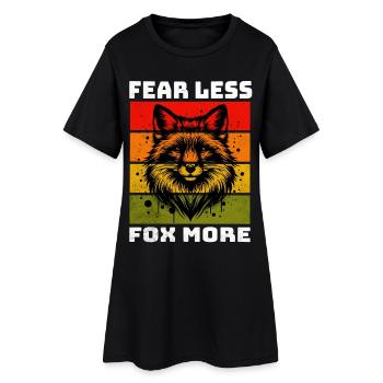 Renard Roux Renard Renard - Robe T-shirt Femme - noir - Devant