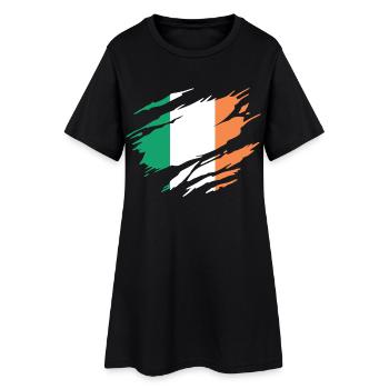 Irlande Drapeau Irlandais Irlandaise - Robe T-shirt Femme - noir - Devant