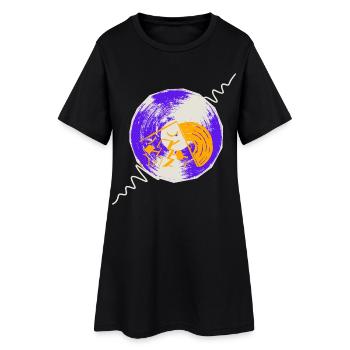 Vinyles - Robe T-shirt Femme - noir - Devant