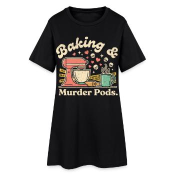 Pâtisserie et meurtre - Robe T-shirt Femme - noir - Devant