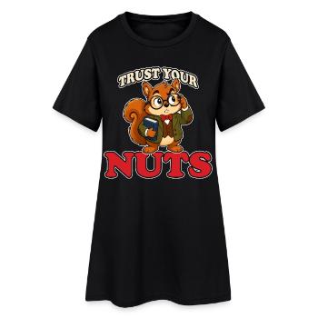 Faites confiance à vos noix Mascotte drôle du professeur écureuil - Robe T-shirt Femme - noir - Devant