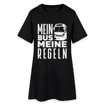 Mein Bus Meine Regeln Busfahrer - Frauen T-Shirt-Kleid - Schwarz - Vorne