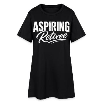 Aspirant retraité - Robe T-shirt Femme - noir - Devant