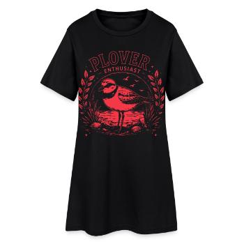 Illustrations d’oiseaux pluviers passionnés de pluvier - Robe T-shirt Femme - noir - Devant